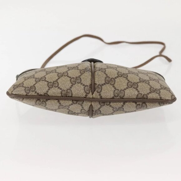 GUCCI GG Supreme Web Sherry Line Bag PVC Beige Gold 904 02 047 Auth 142652 - Picture 7 of 16